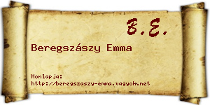 Beregszászy Emma névjegykártya