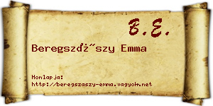 Beregszászy Emma névjegykártya